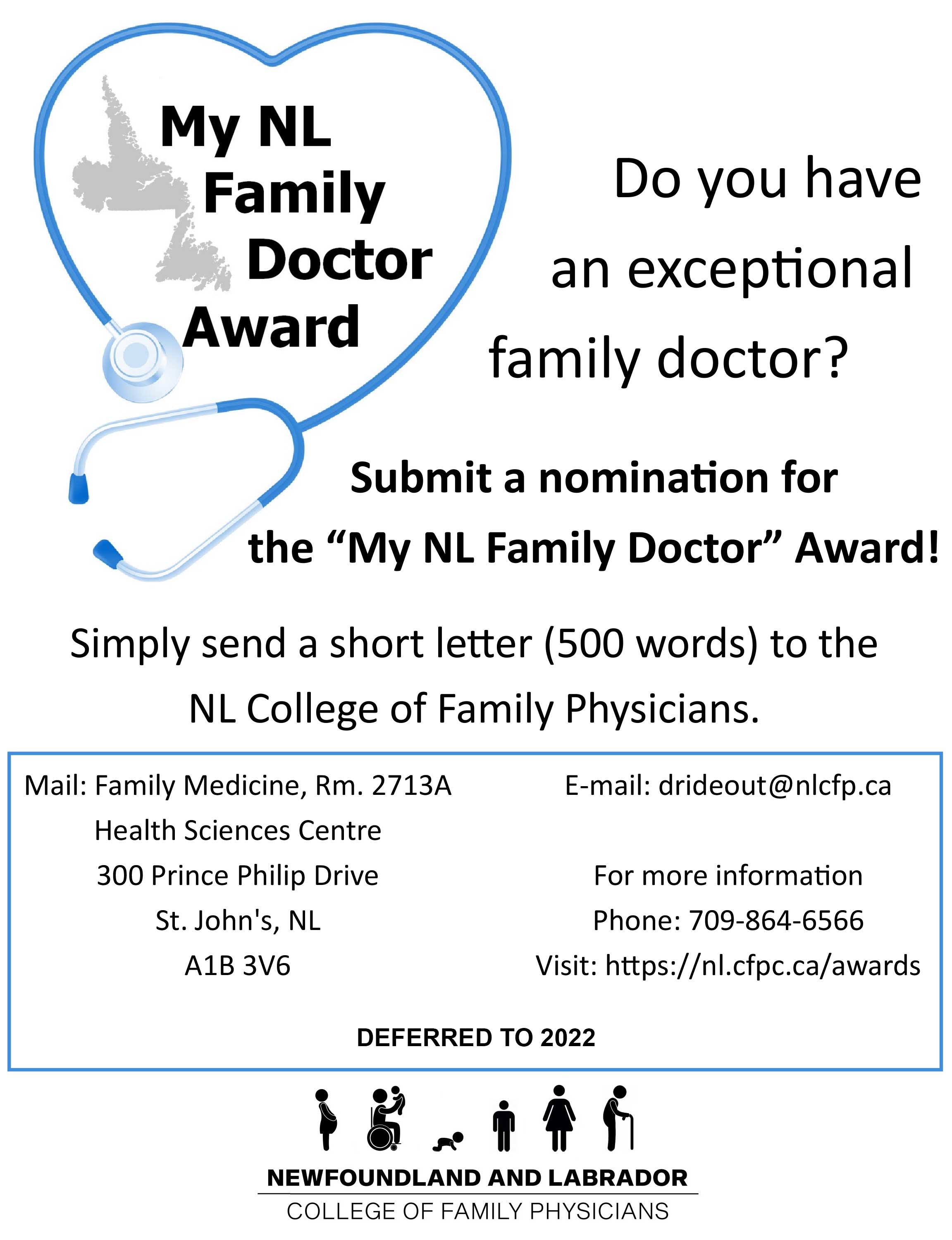 My NL Family Doctor Award - Newfoundland and Labrador Chapter